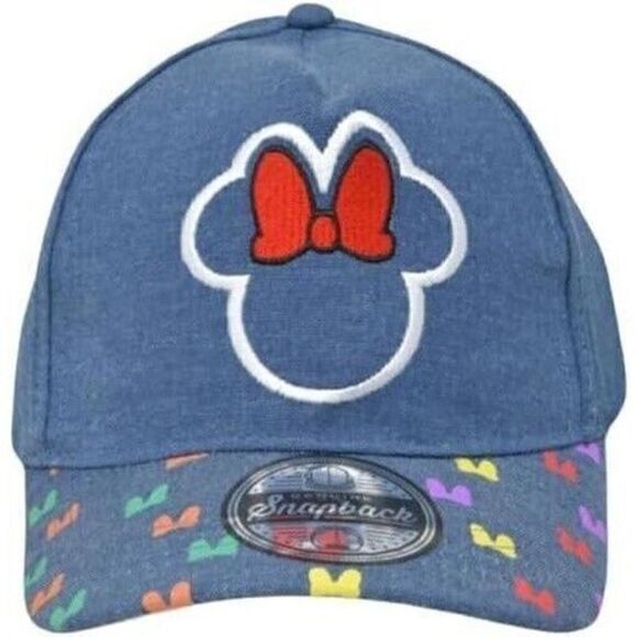 Disney Minnie Mouse Denim Baseball Cap - Youth Adjustable Back Baseball Cap - Picture 1 of 1